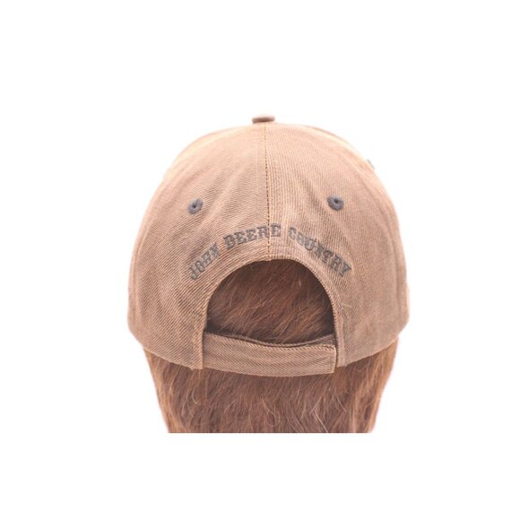 JOHN DEERE Hat Cap Baseball Trucker Embroidered Buck Logo Barbed Wire Brown - Picture 14 of 14
